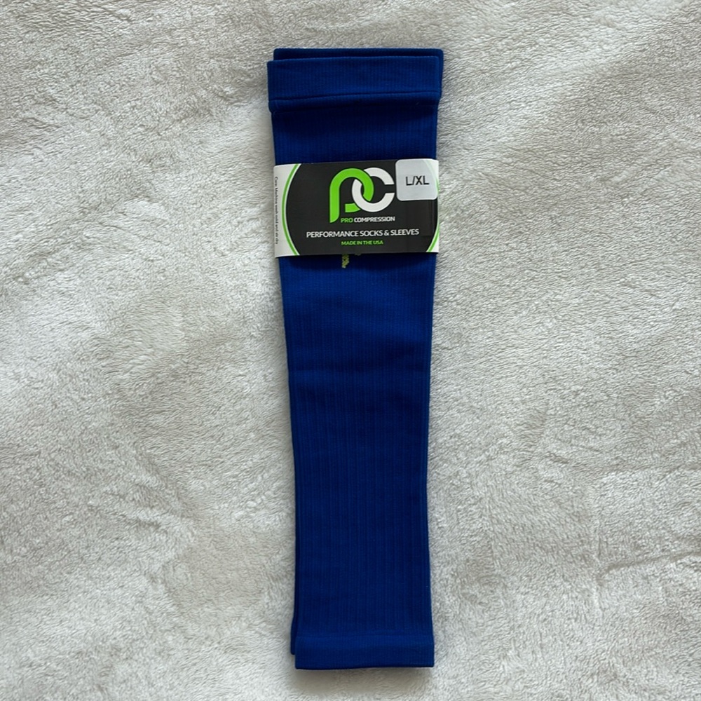 NWT Blue Pro Compression Calf Sleeves L/XL